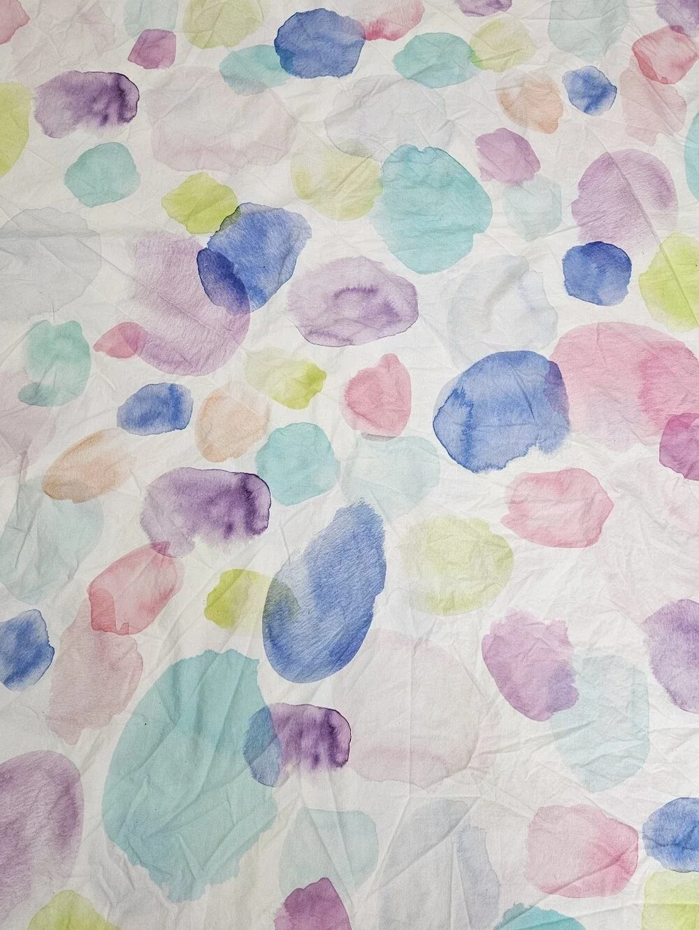 Pottery Barn Teen Watercolor Dots Duvet Cover F/Q Organic Cotton Artsy Pastels